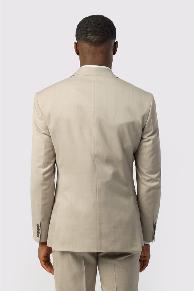 Ted Baker Ted Baker Men's Single Breasted Two Button Tailored Suit Jacket in Light Sand - 2