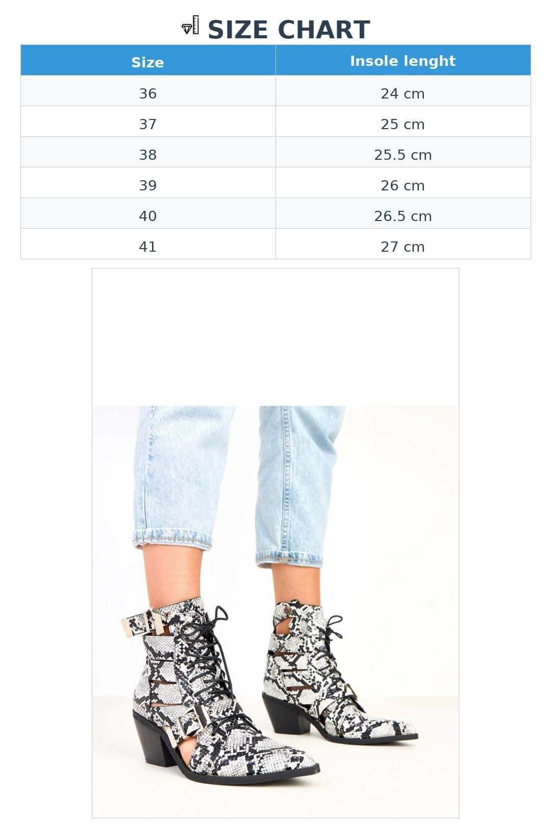 Love Lace Love Lace Women's Stylish Ankle Boots with Decorative Cutouts Buckle Lacing in Black - 4