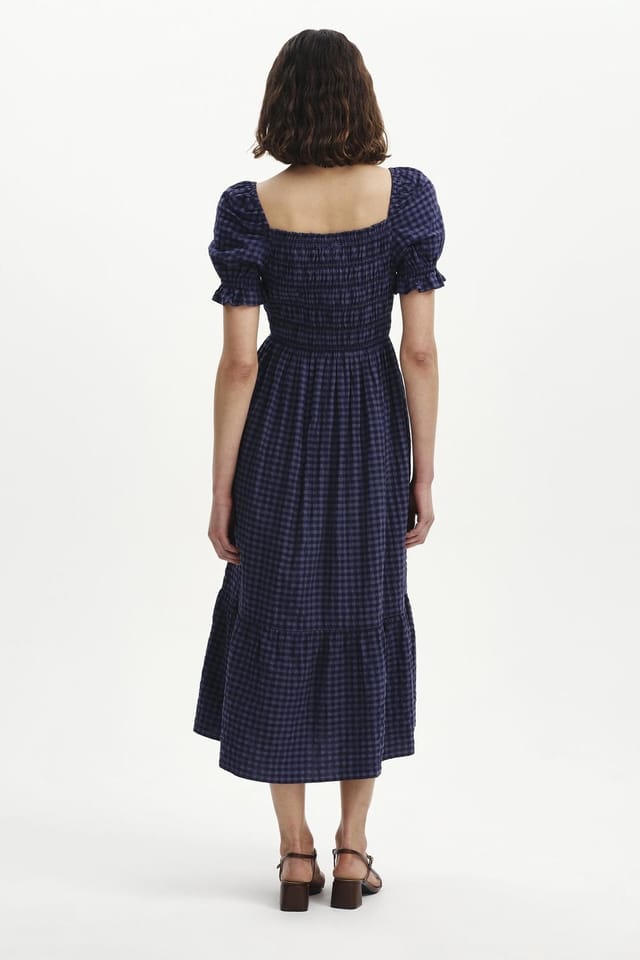 Finery London Finery London Women's Petite Dawn Square Neck Midi Dress in Dark Navy - 3
