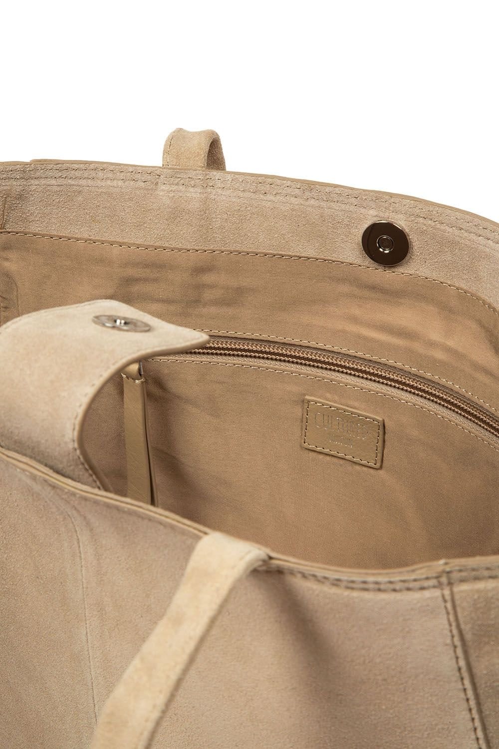 Cultured London Cultured London Women's 'Matilde' Suede Handbag in Beige - 4