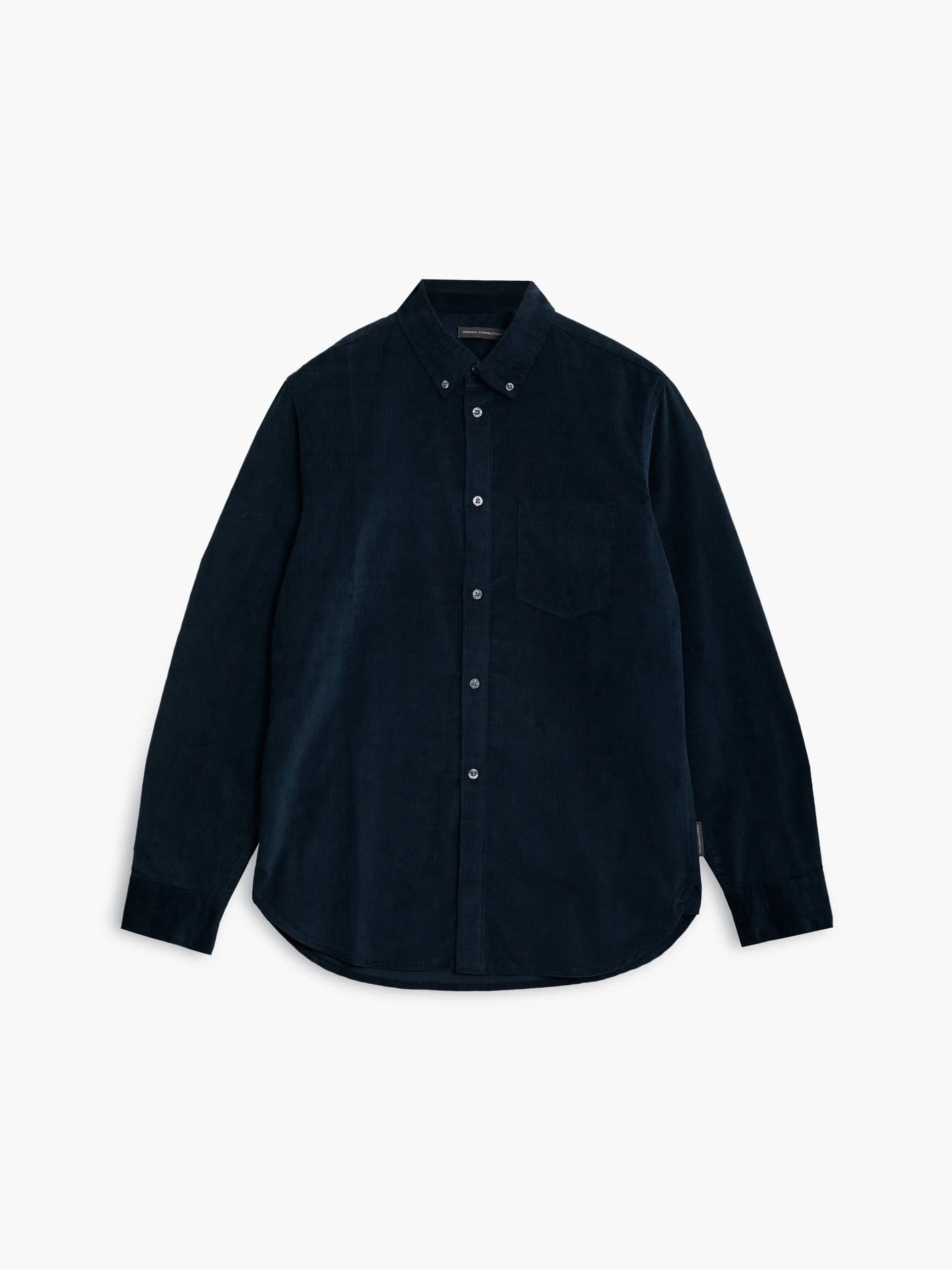French Connection Cord Long Sleeve Shirt Marine Blue