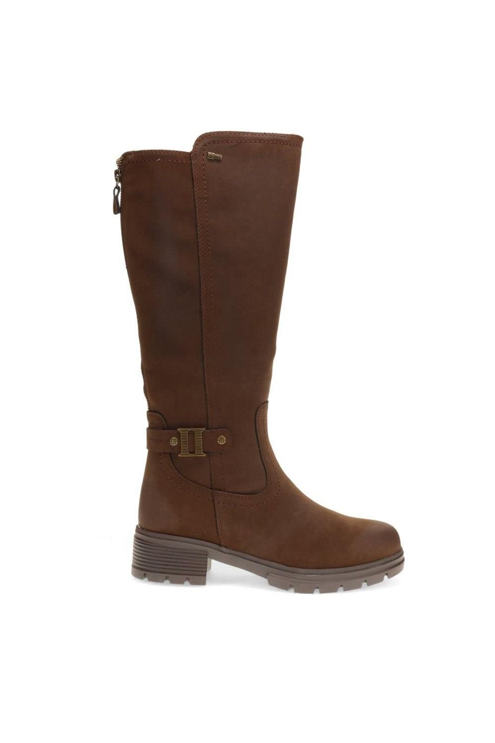 Pavers Pavers Women's Buckle Detail Long Boots in Dark Brown - 2