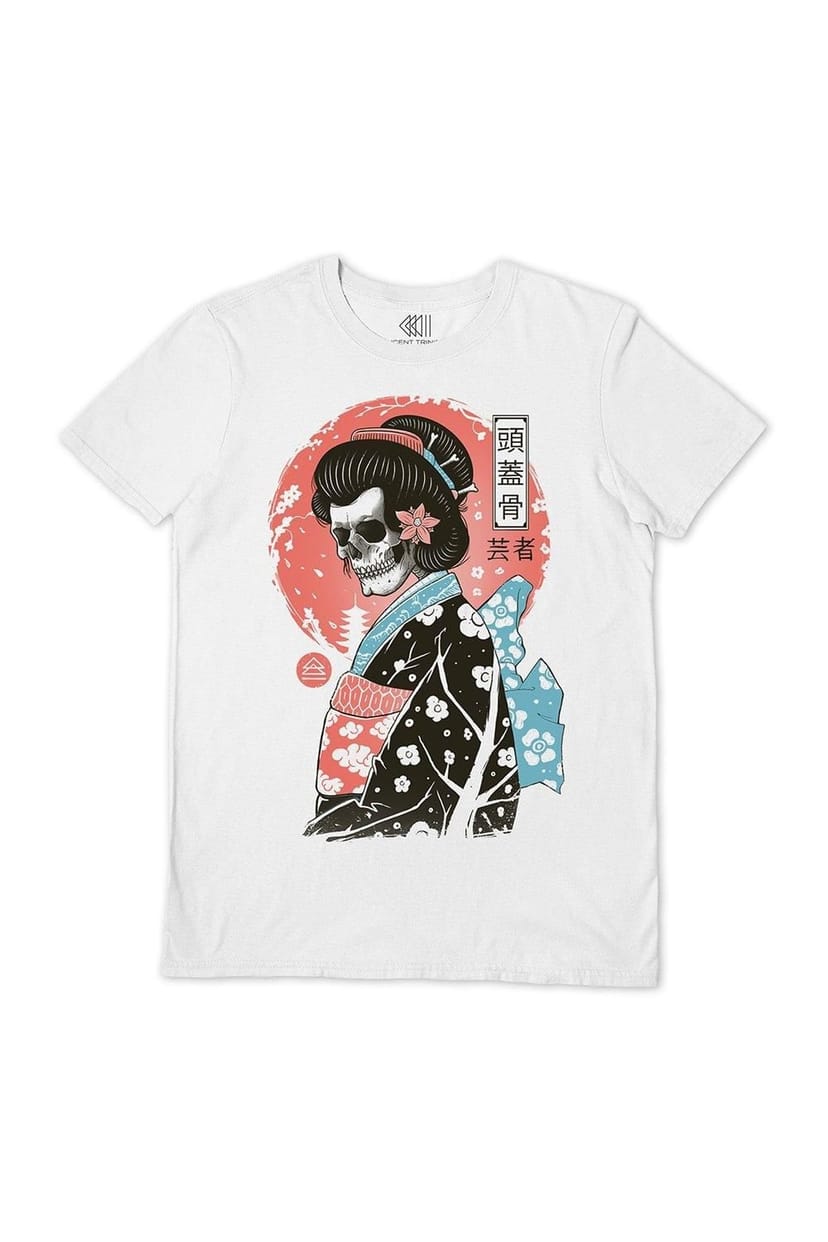 Vincent Trinidad Vincent Trinidad Men's Yokai Geisha T-Shirt in White - 1