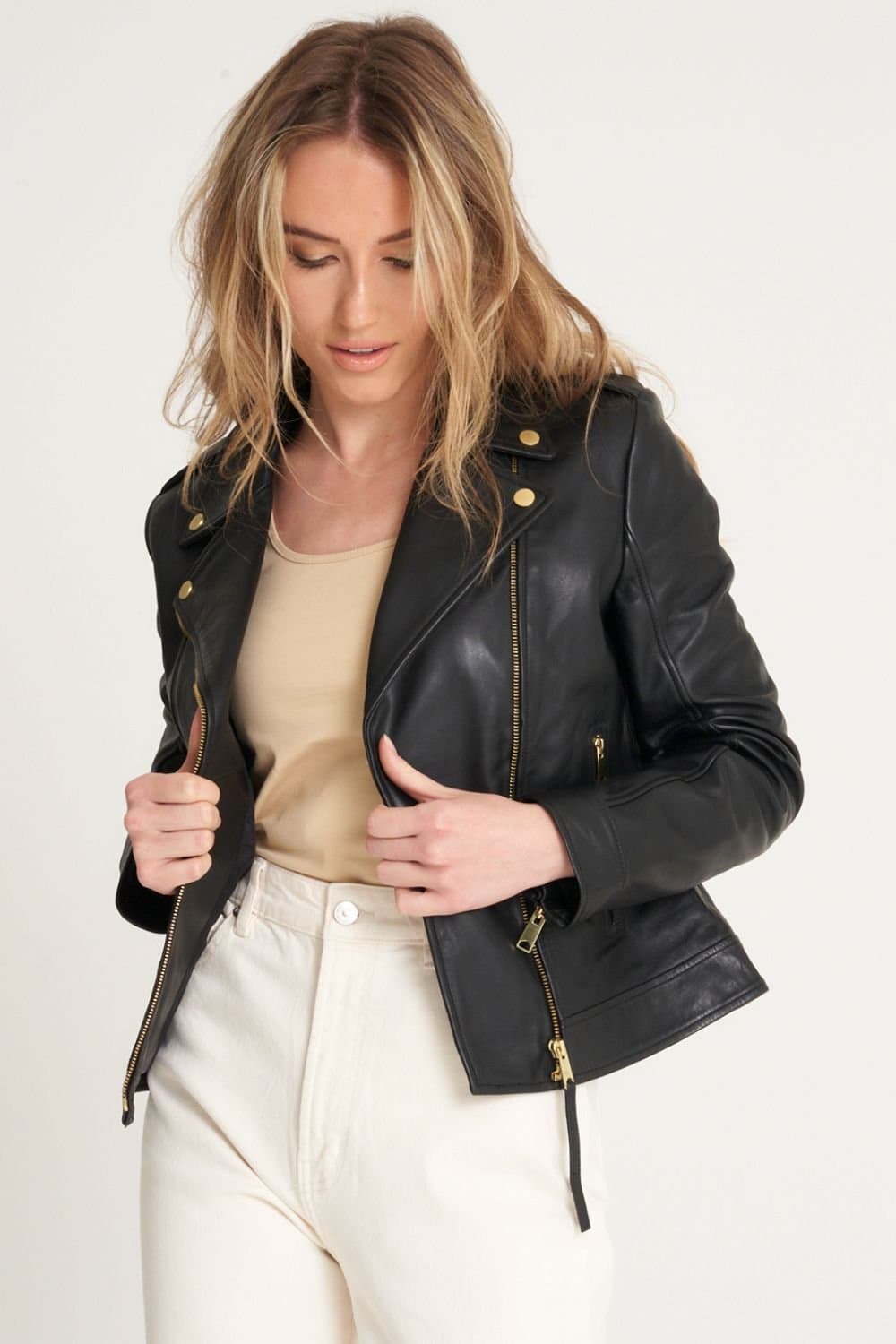 Barneys Originals Barneys Originals Black Leather Biker Jacket
