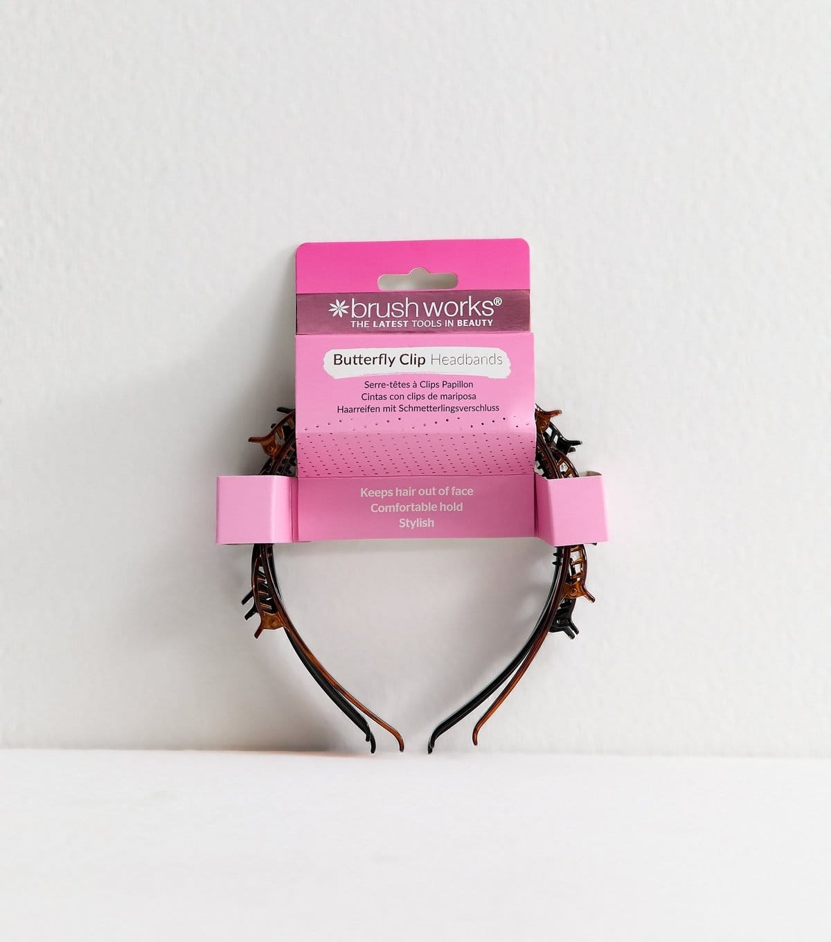 Brushworks Pack of 3 Butterfly Clip Headbands Brushworks New Look - 1