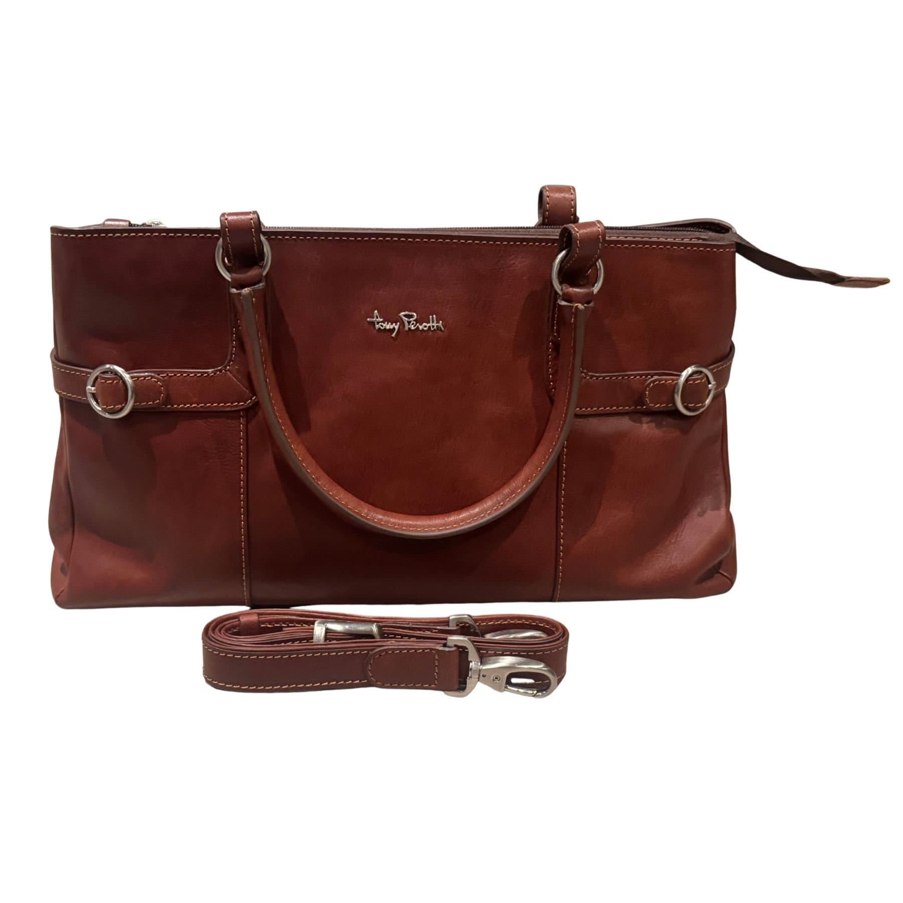 Tony Perotti Tony Perotti Brown Italian Leather Shoulder Bag