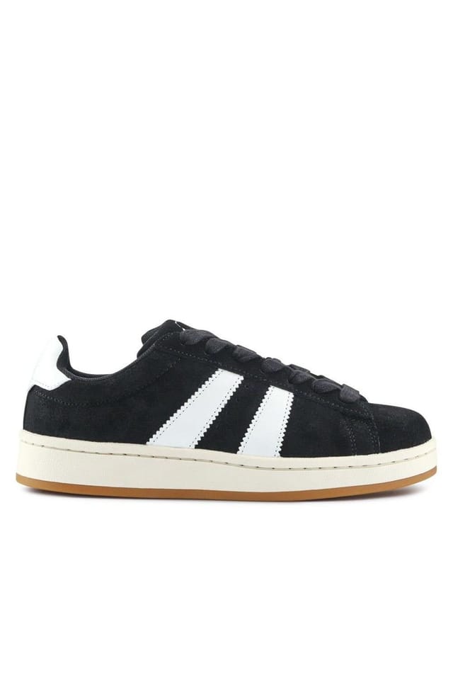 Pavers Pavers Men's Suede Lace-Up Trainers in Black - 2