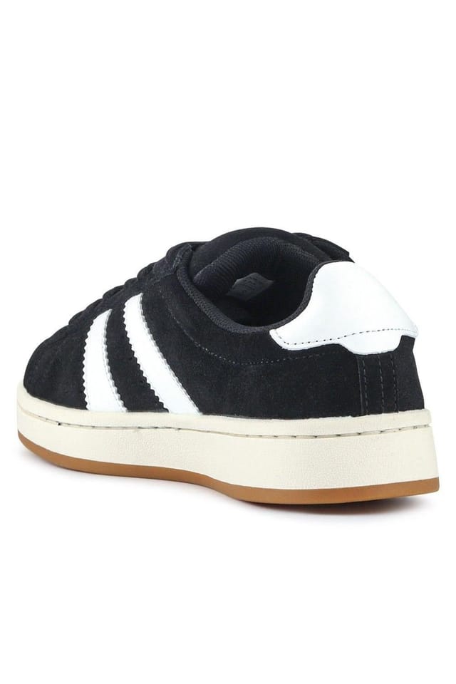 Pavers Pavers Men's Suede Lace-Up Trainers in Black - 3