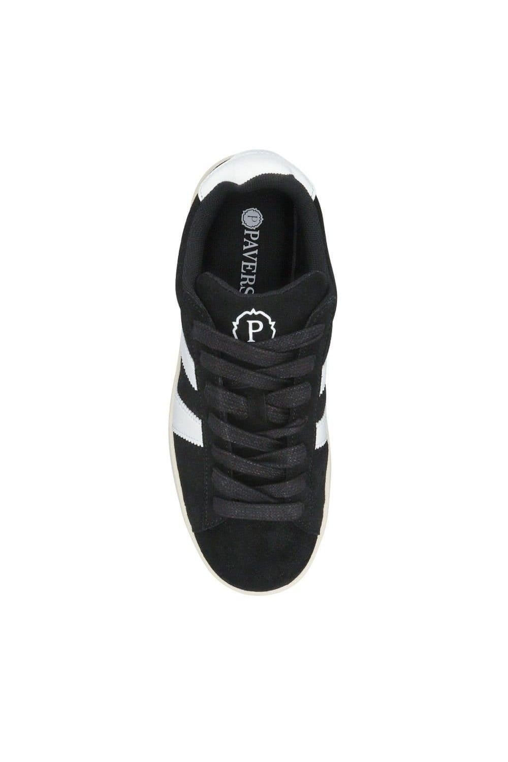 Pavers Pavers Men's Suede Lace-Up Trainers in Black - 4