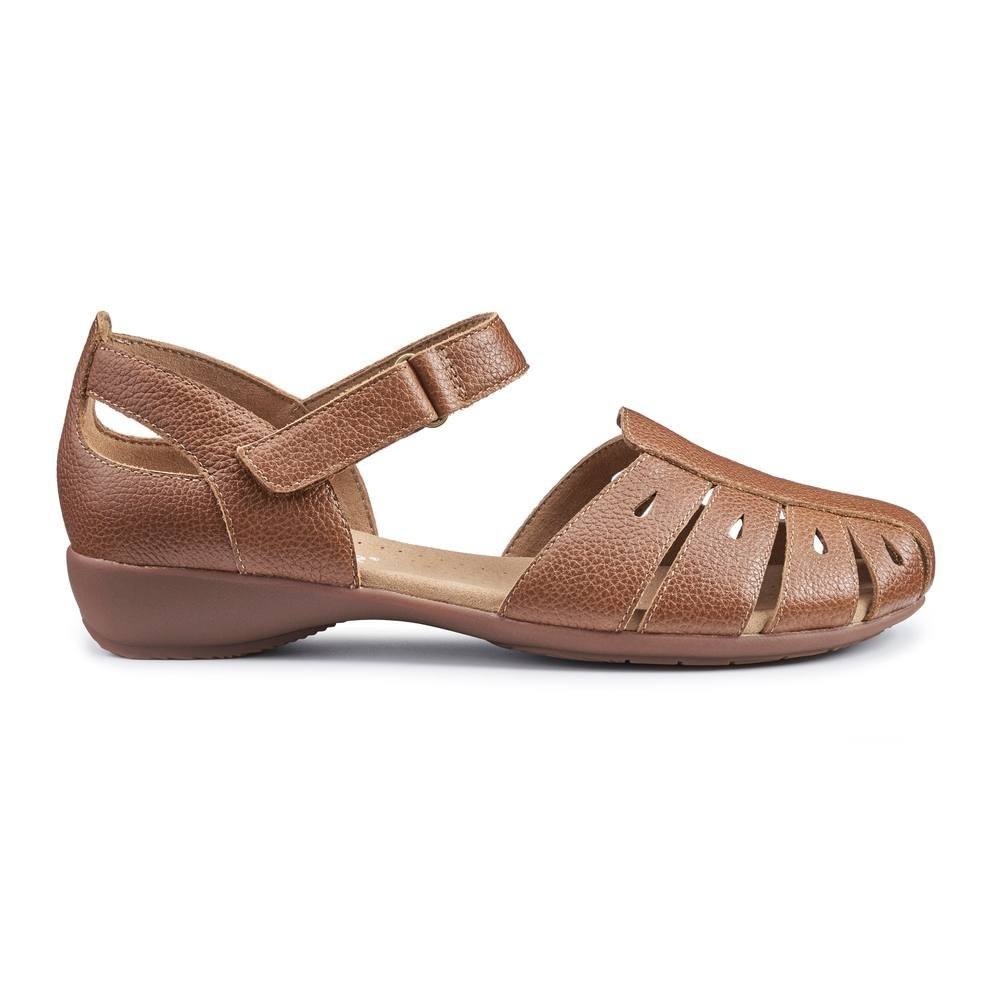 Hotter Hotter Women's Extra Wide 'May' Fisherman Sandals in Tan - 3