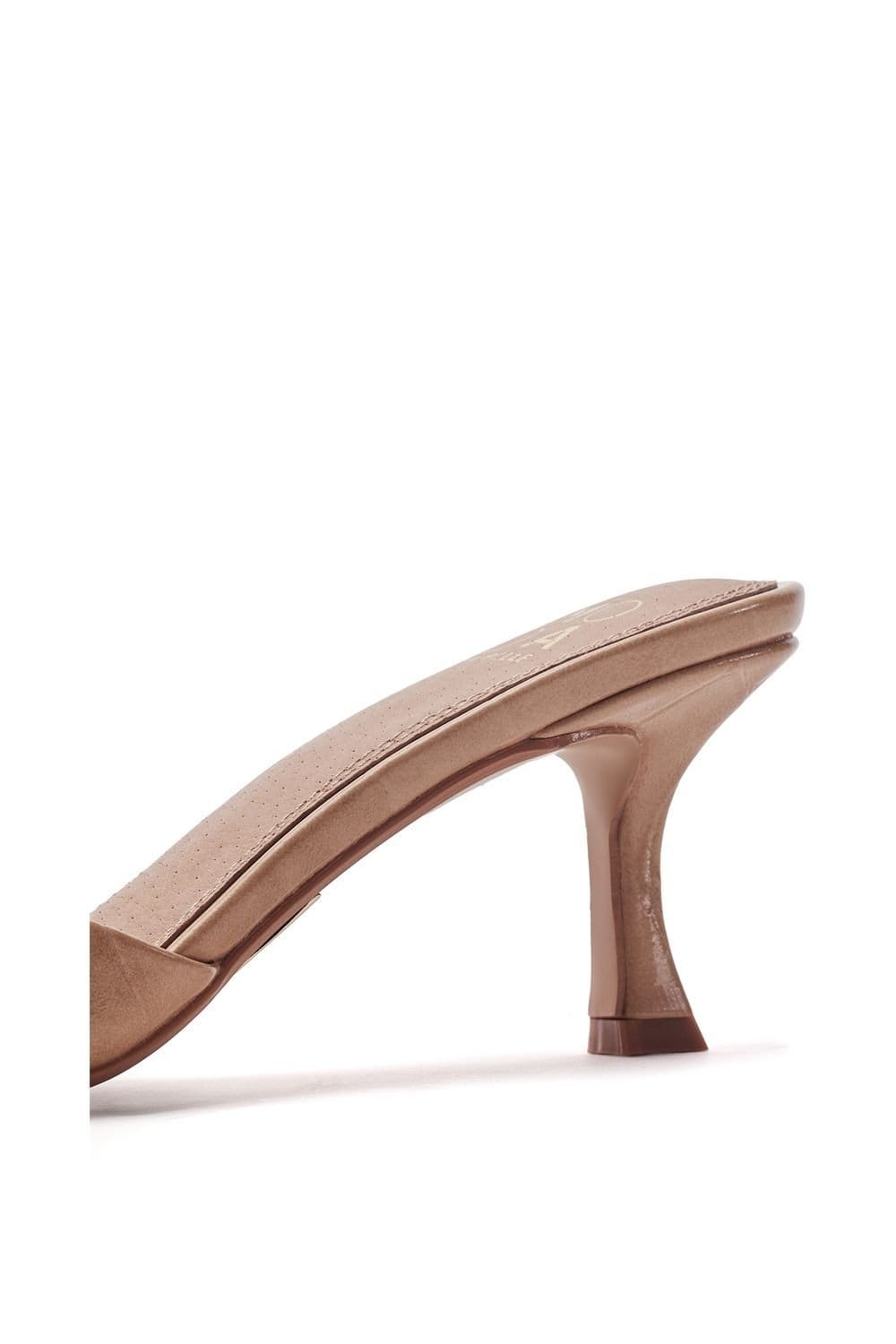 Moda In Pelle Moda In Pelle Women's 'Minka' Mocc Croc Heeled Sandals in Camel - 4