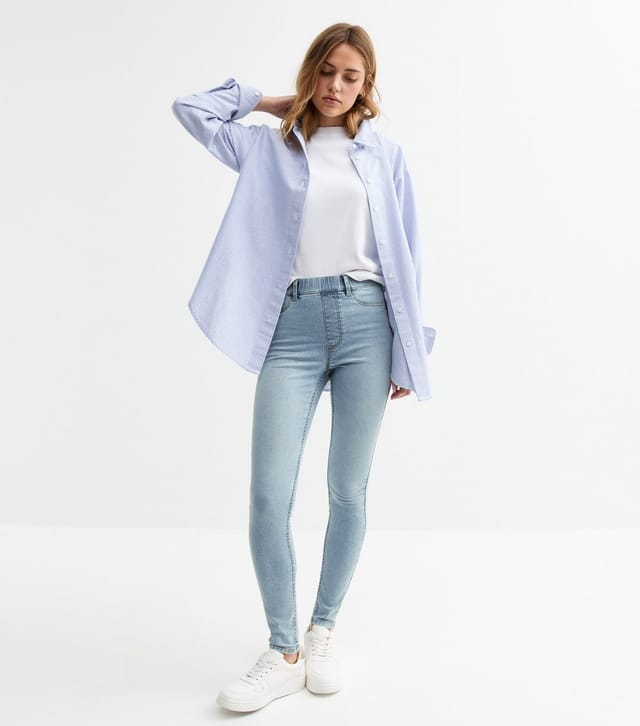 New Look Women's Light Blue Lift & Shape Emilee Jeggings New Look - 2