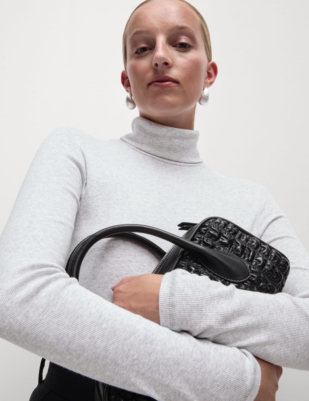 Marks & Spencer M&S Cotton Rich Ribbed Slim Fit Top Fuchsia - 2