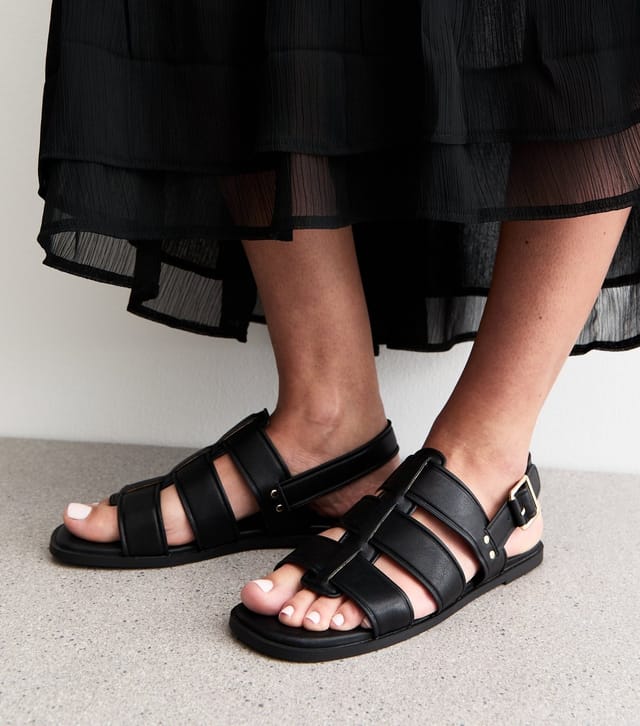 New Look Women's Black Multi Strap Gladiator Sandals New Look - 2