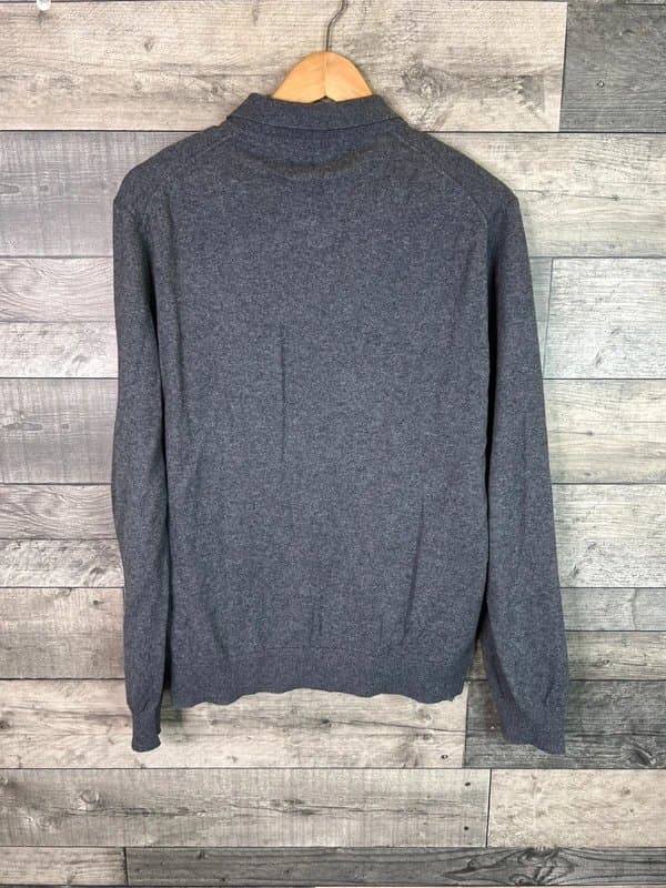 Jack Wills Jack Wills Mens Jumper Size Medium Grey Knit Sweater Wool Blend Collar
