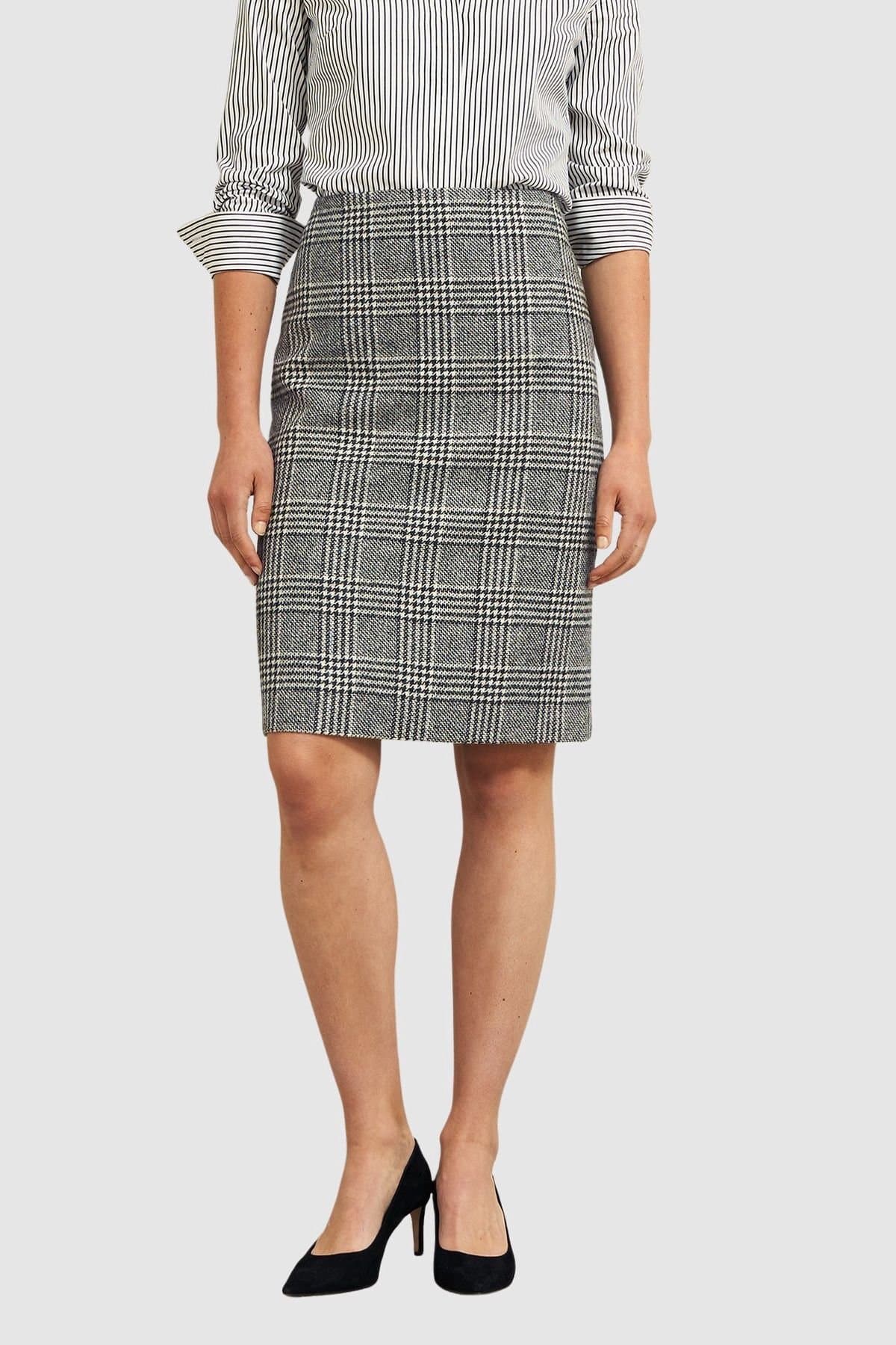 Hobbs London Hobbs London Charcoal Wool Pencil Skirt