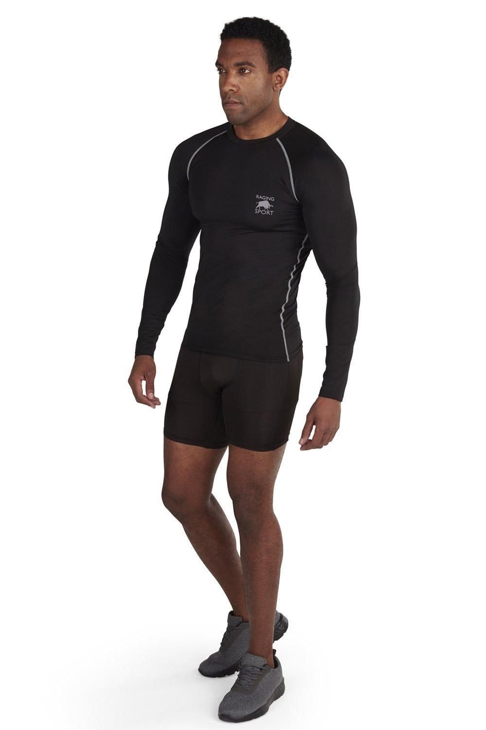 raging bull Raging Bull Men's Base Compression Long Sleeve Tee in Black - 4