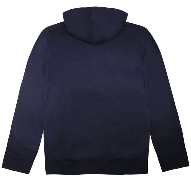 Ben Sherman Ben Sherman Men's Striped Panelled Hoody Pullover Jumper in Blue - 2