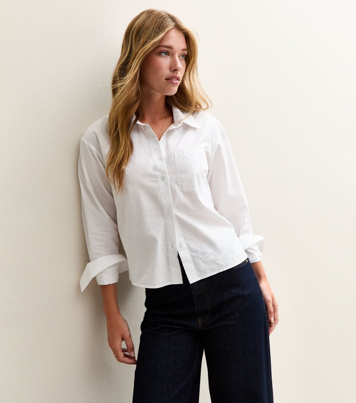 New Look Women's White Boxy Fit Long Sleeve Shirt New Look - 3