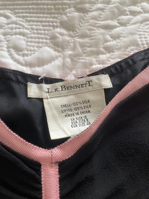 LK Bennett l.k bennett strap pink black dress