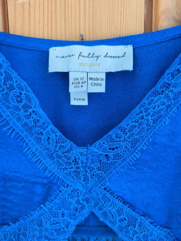 Never Fully Dressed Cobalt Blue Lace Dress