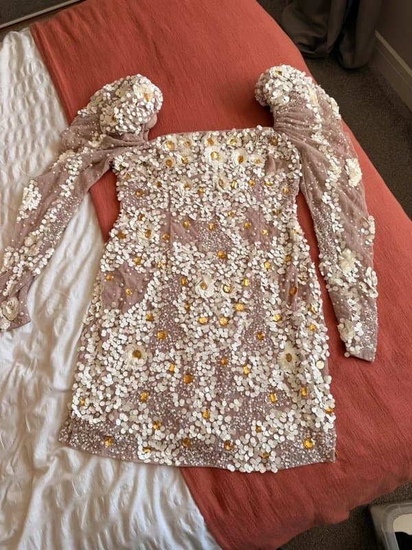 ASOS ASOS Luxe Embellished Sequin Occasion Dress Size 18
