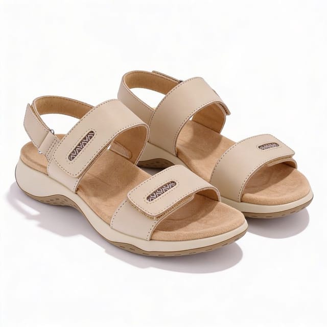 Free spirit Free spirit Women's Grenada Strap Cross Strap Sandals in Beige - 3