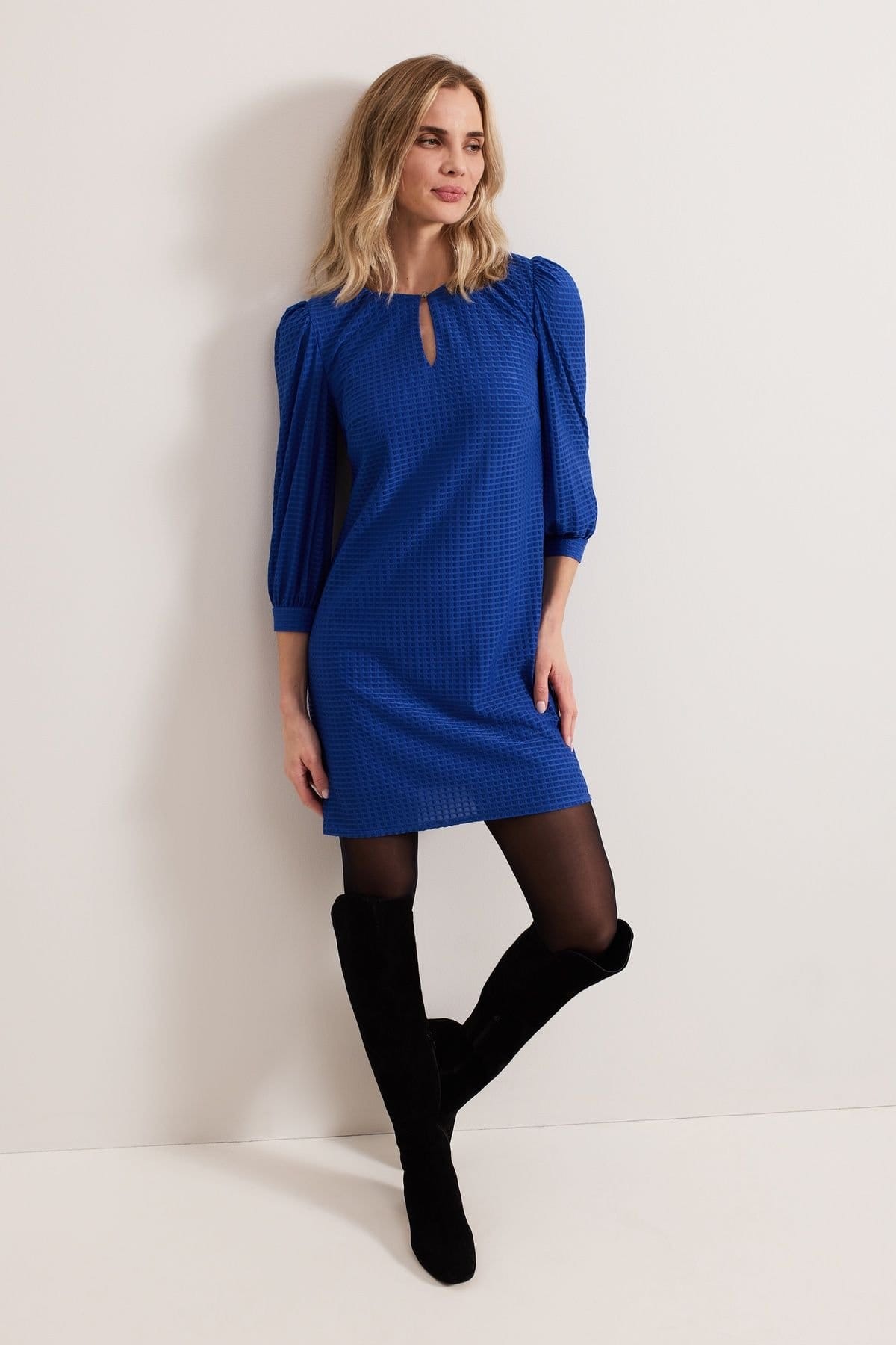 Phase Eight Cobalt Textured Shift Dress