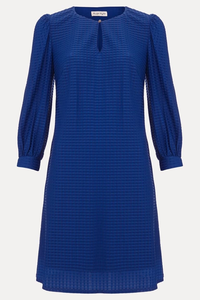 Phase Eight Phase Eight Women's Dannie Textured Shift Dress in Cobalt - 2