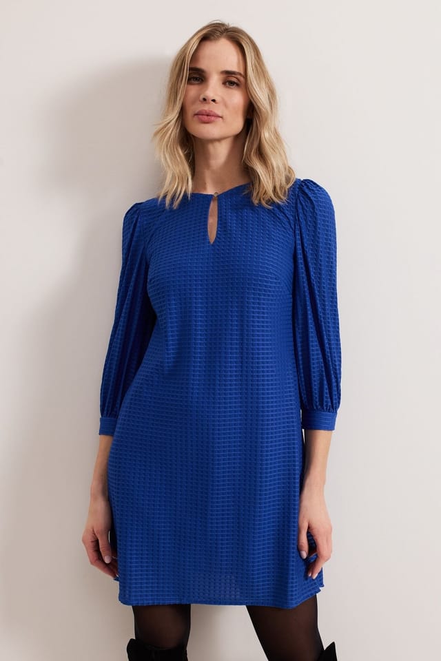 Phase Eight Phase Eight Women's Dannie Textured Shift Dress in Cobalt - 3