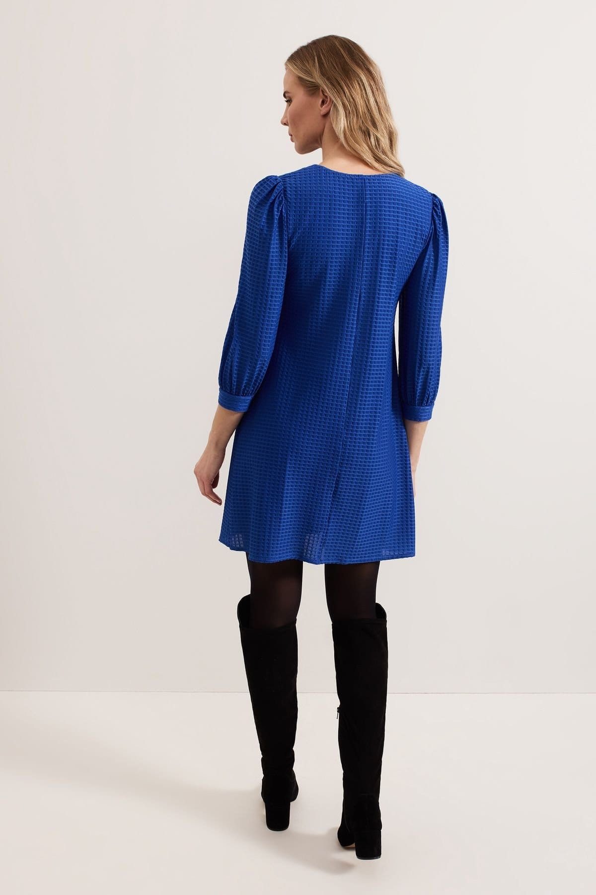Phase Eight Phase Eight Women's Dannie Textured Shift Dress in Cobalt - 4