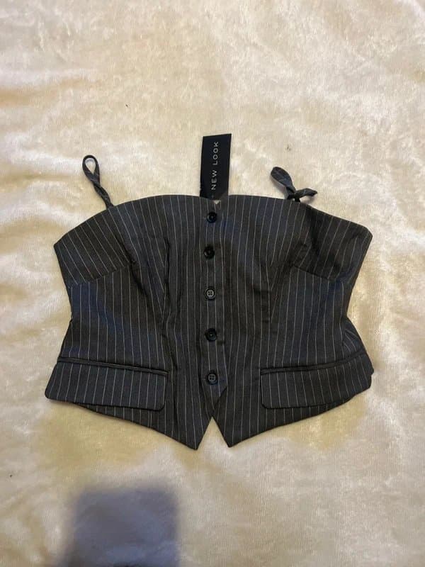 New Look New look pinstripe corset waistcoat top Peaky blinders size 12