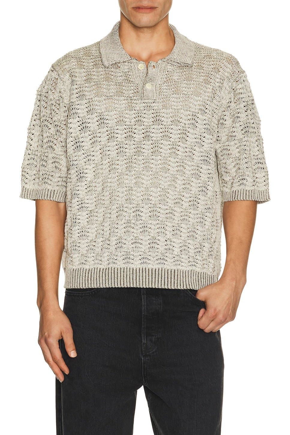 revolve Cable Lace Polo