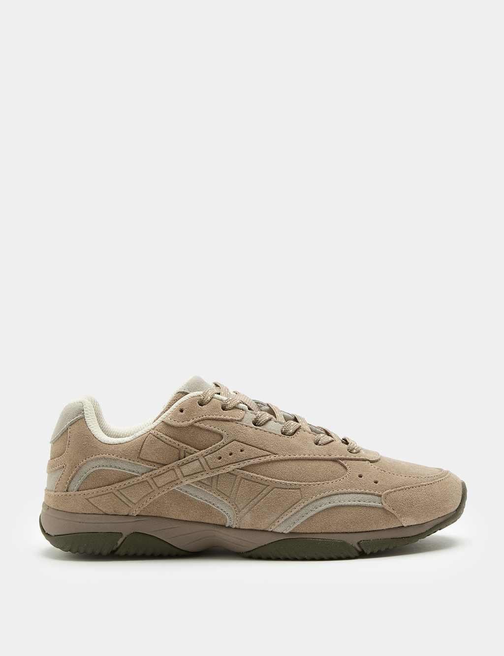 Marks & Spencer M&S Suede Side Detail Trainers Blush - 1