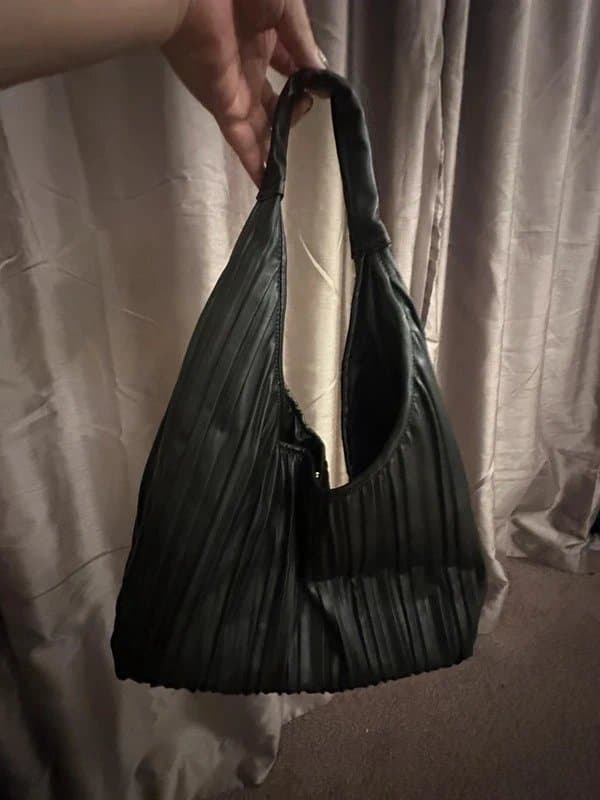 ASOS ASOS faux leather pleated under arm bag 90s minimalist