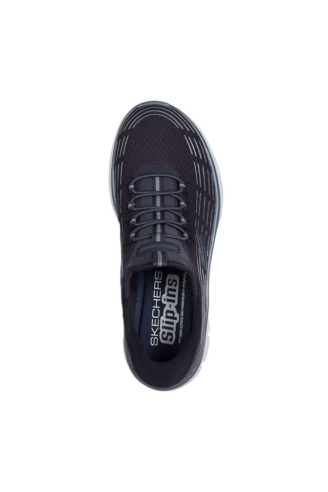 Skechers Skechers Women's Summits Plus Slip-Ins Mesh Bungee Trainers - Charcoal/Silver in Charcoal - 2