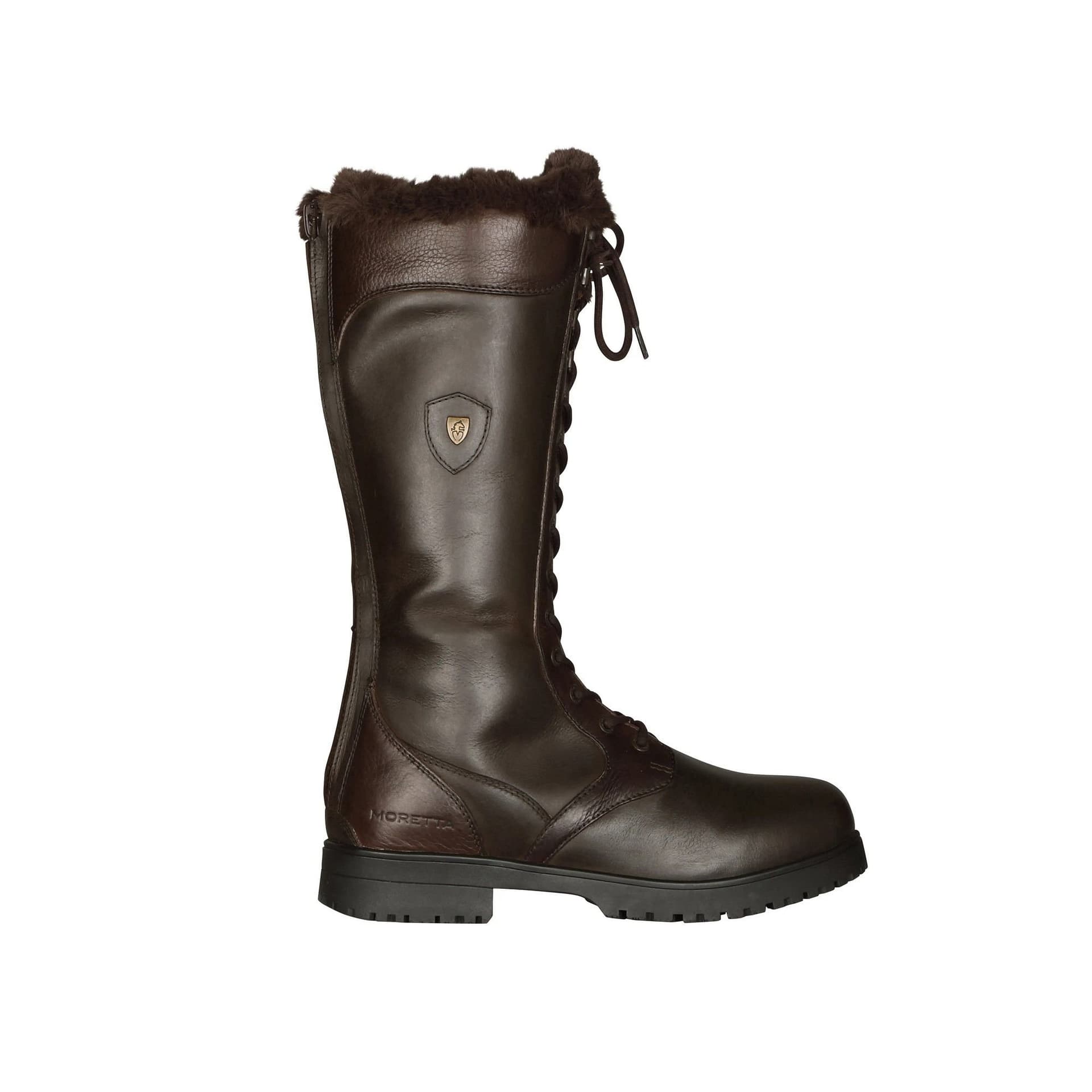 Moretta Moretta Women's Nola Lace Leather Country Boots in Brown