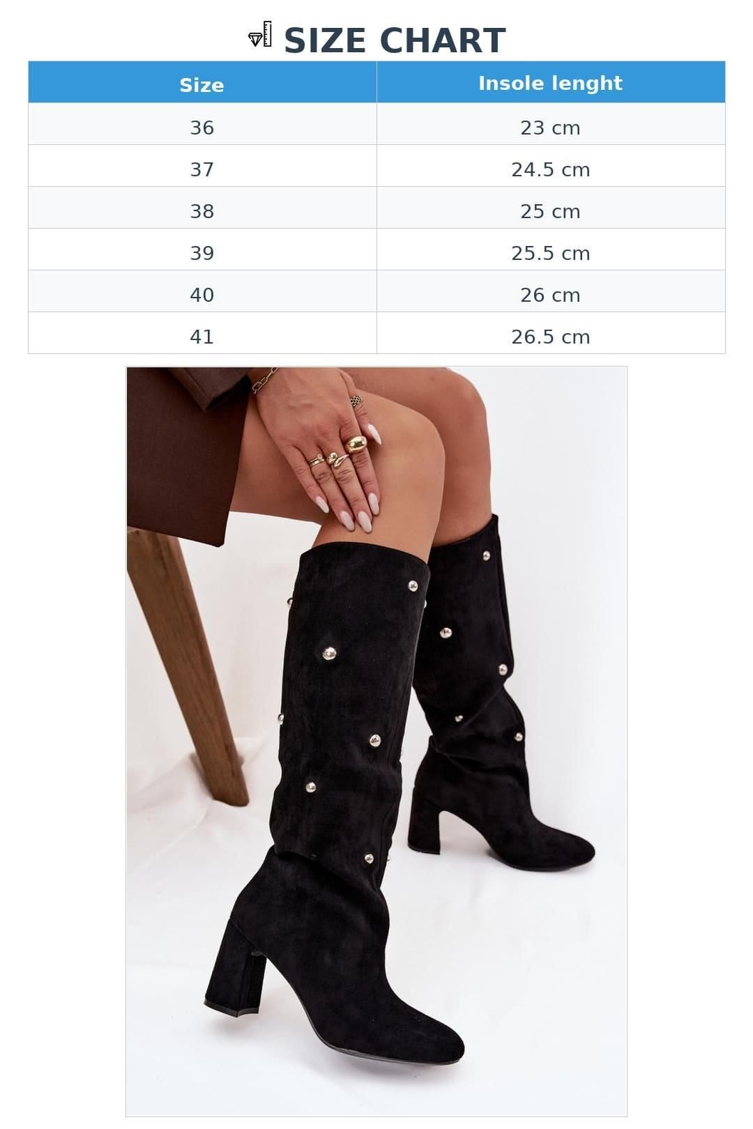 Love Lace Love Lace Women's Pillar Heel Suede Ankle Boots with Rounded Toe Decorative in Black - 4