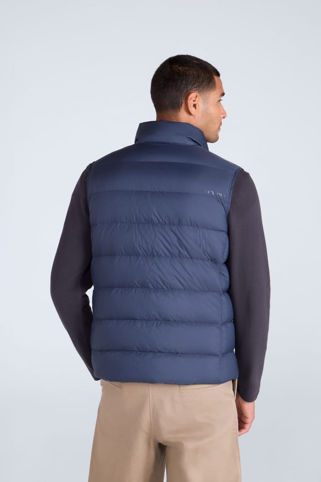 Animal Animal Men's Insulated Warm Cosy Lightweight Casual Full Zip Outdoor Down Gilet in Navy - 3