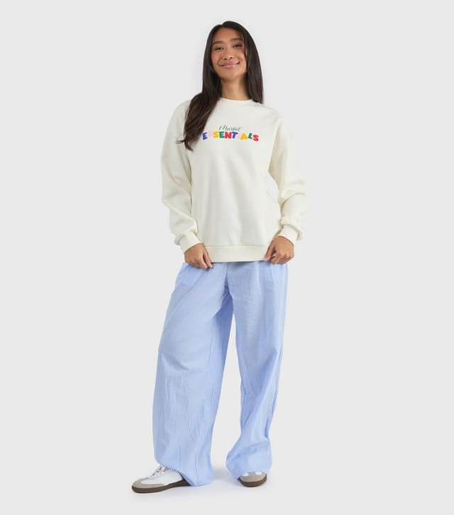 Custard Women's White Market Essentials Sweatshirt Custard New Look - 3