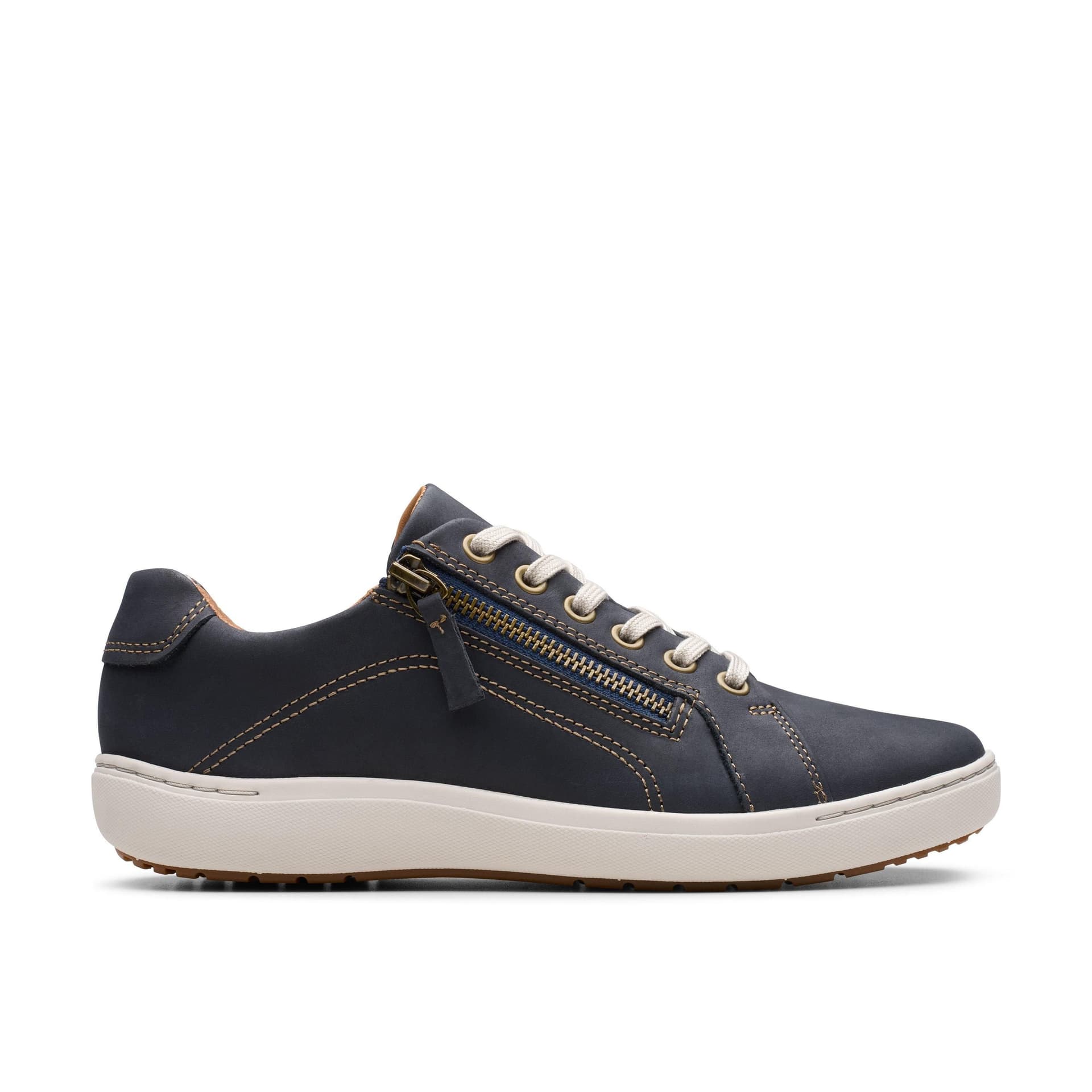 Clarks Clarks Women's Nalle Lace Navy Nubuck Trainers in Blue