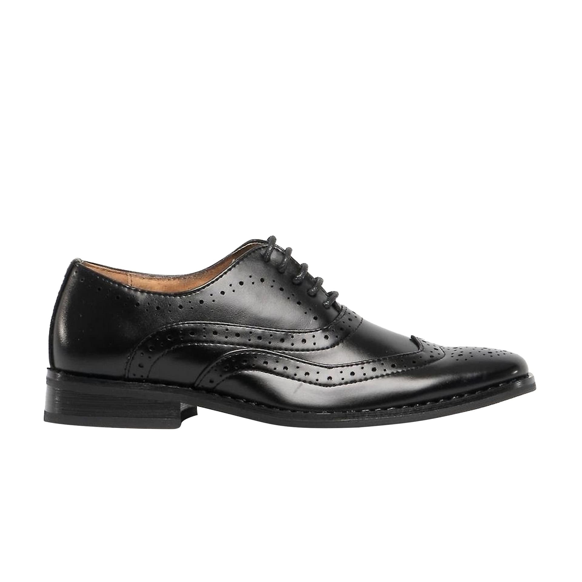 Goor Goor Men's 5 Eye Brogue Oxford Shoes in Black