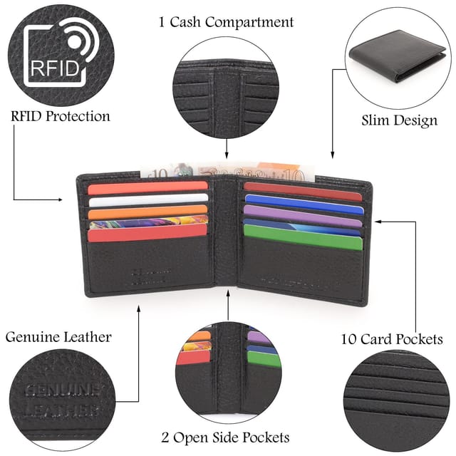 Bucklestone Bucklestone Men's Oxford Slim Wallet in Black - 3