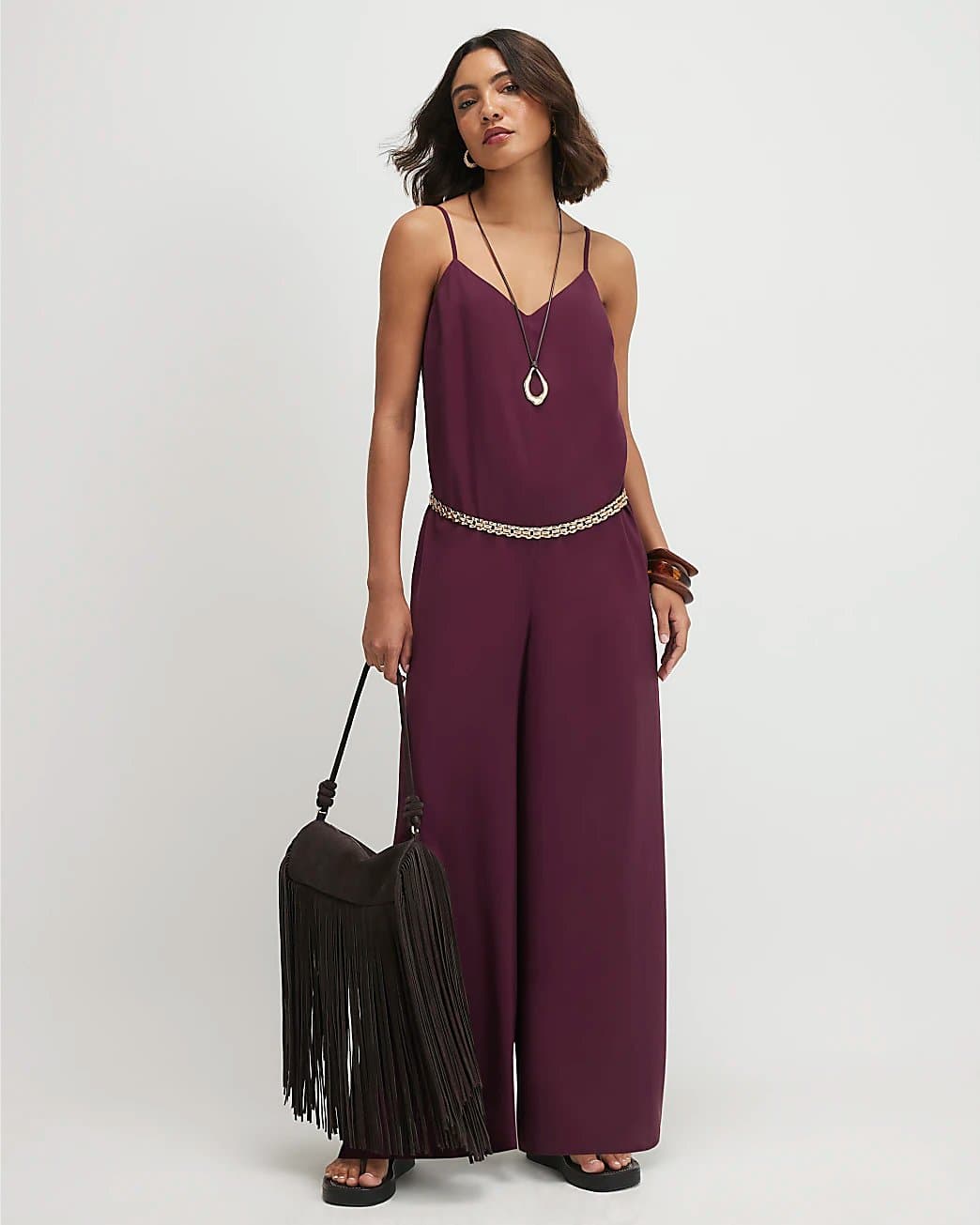 River Island River Island Womens Red Cami Jumpsuit