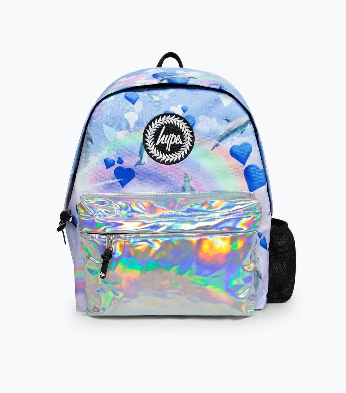 Hype Multicoloured Holographic Dolphin Iconic Backpack HYPE New Look