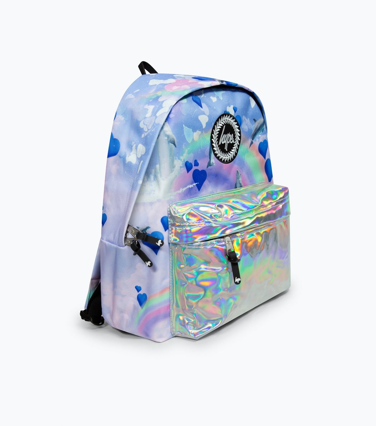 Hype Multicoloured Holographic Dolphin Iconic Backpack HYPE New Look - 4