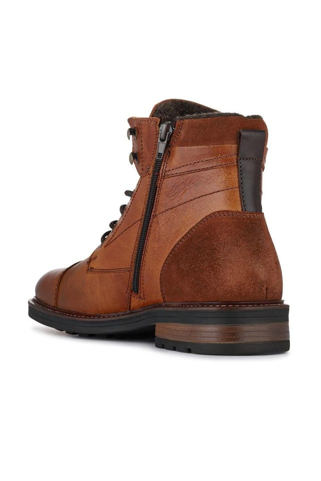 Jones Bootmaker Jones Bootmaker Men's Dusseldorf Leather Lace-Up Boots in Tan - 3