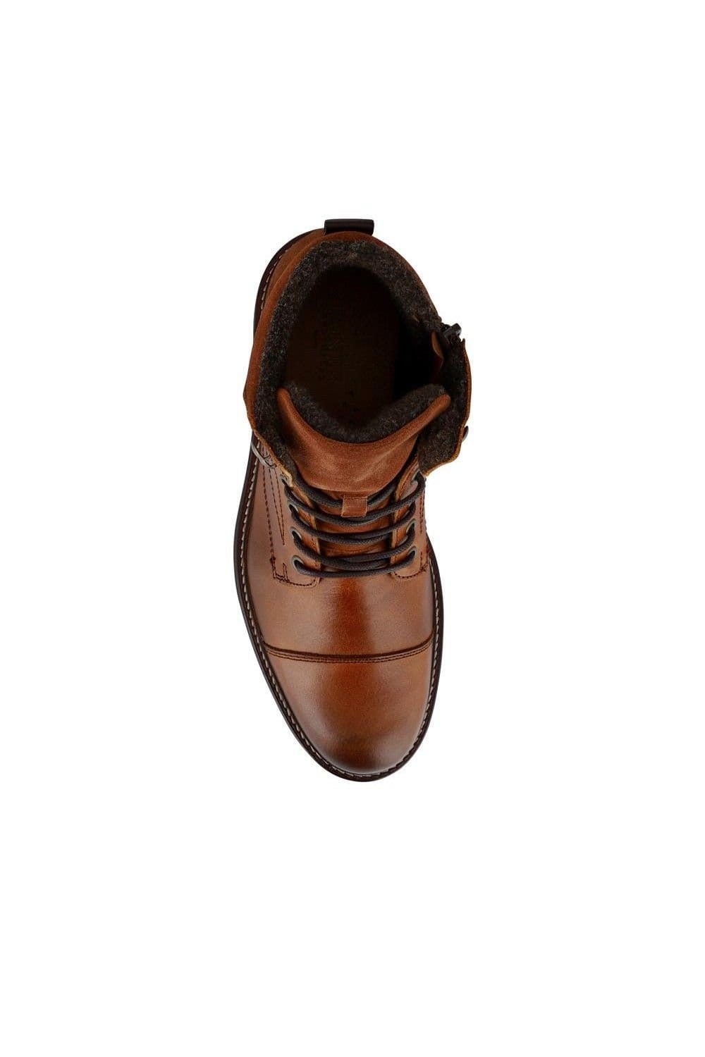 Jones Bootmaker Jones Bootmaker Men's Dusseldorf Leather Lace-Up Boots in Tan - 4