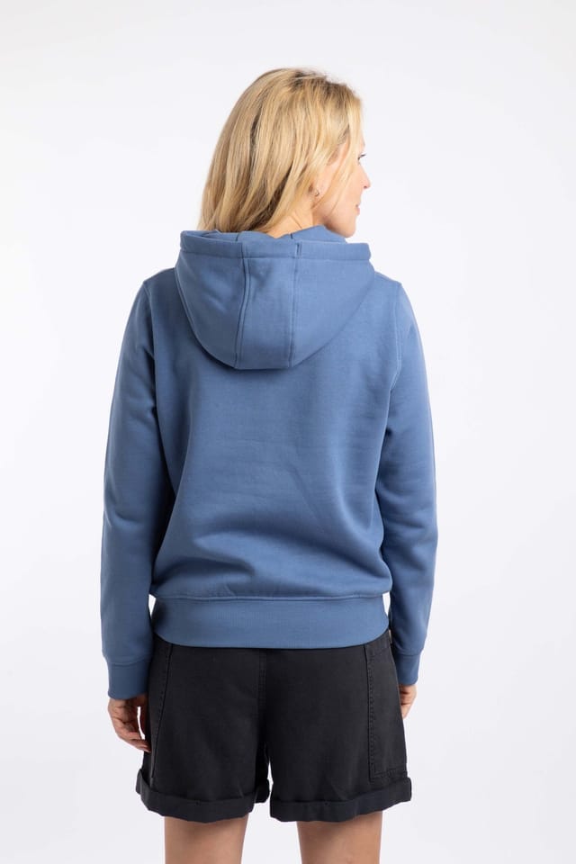 Weird Fish Weird Fish Women's Topaz Front Print Popover Hoodie in Blue - 3