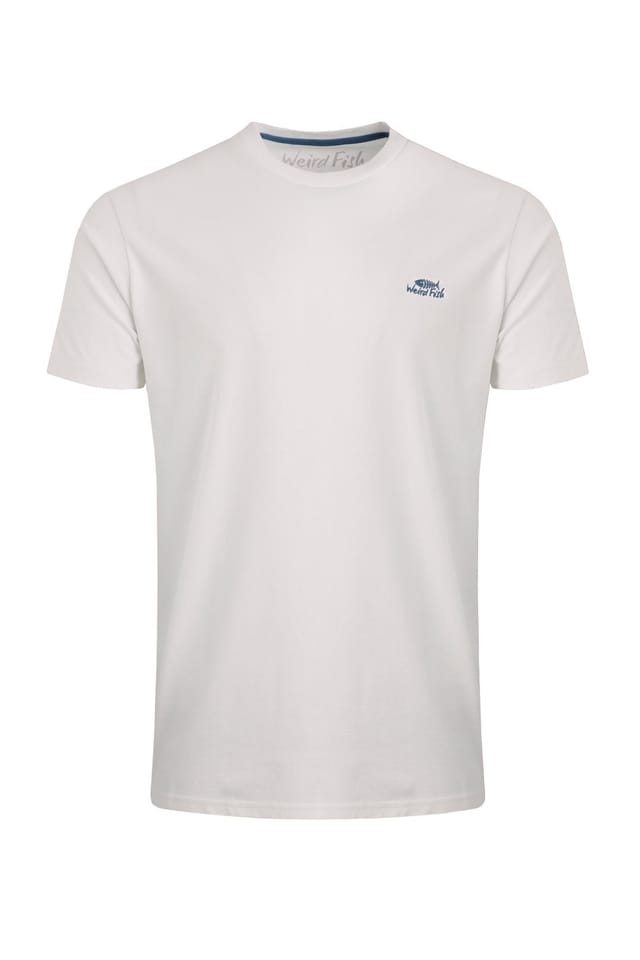 Weird Fish Weird Fish Men's Hooked Branded T-Shirt in Ivory - 2